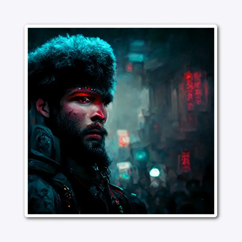 Cossack Warrior Cyberpunk